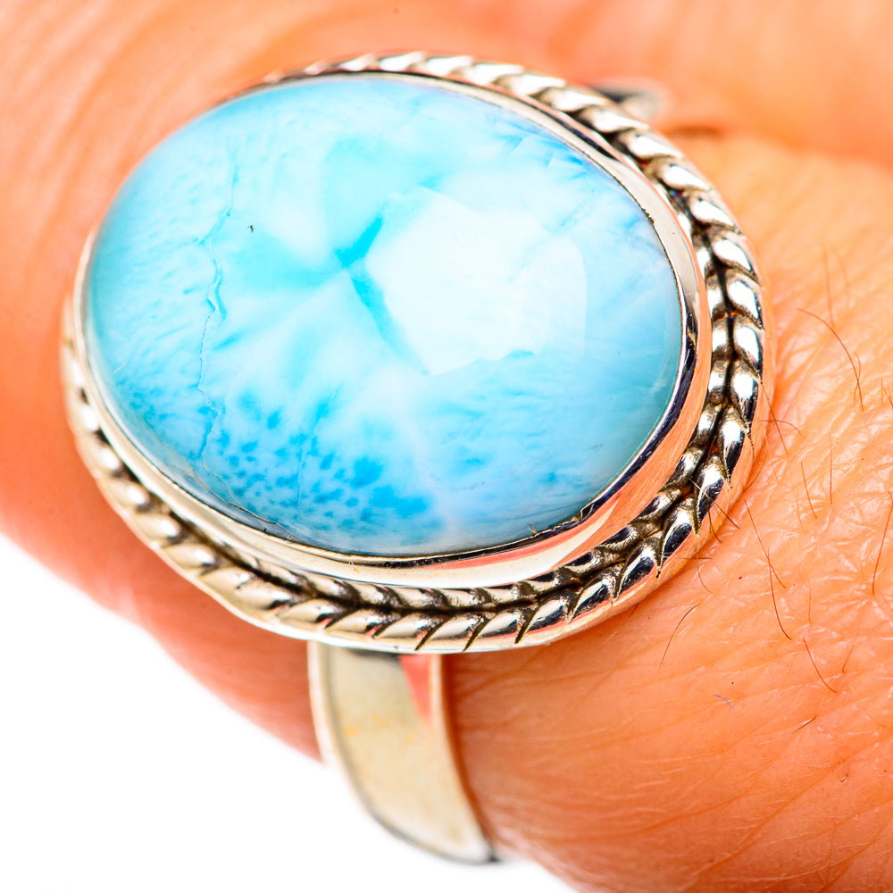 Larimar Rings handcrafted by Ana Silver Co - RING127962