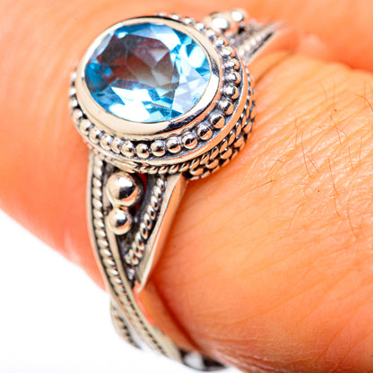 Blue Topaz Rings handcrafted by Ana Silver Co - RING127968