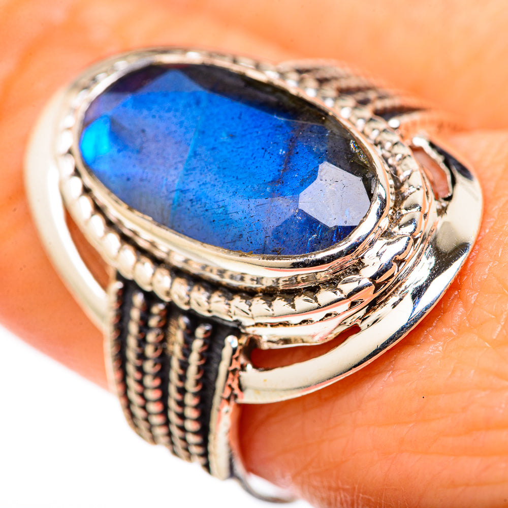 Labradorite Rings handcrafted by Ana Silver Co - RING127969