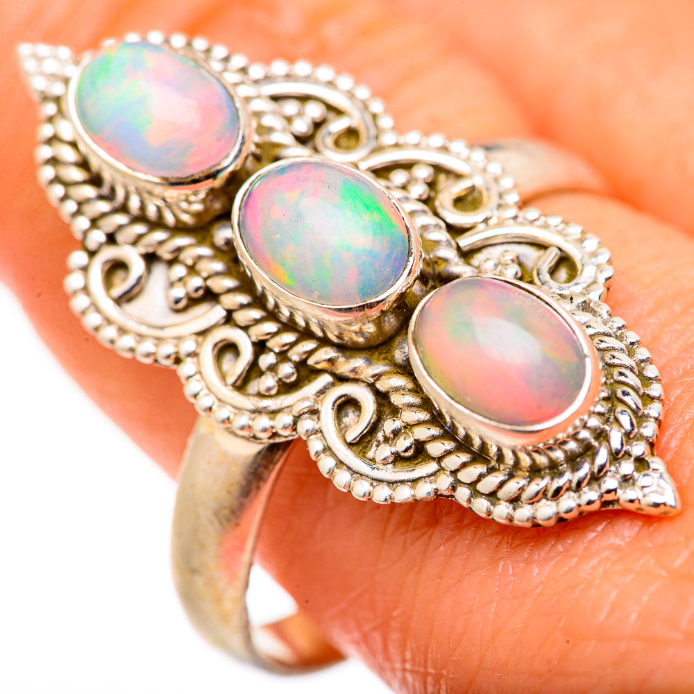 Ethiopian Opal Rings handcrafted by Ana Silver Co - RING127977