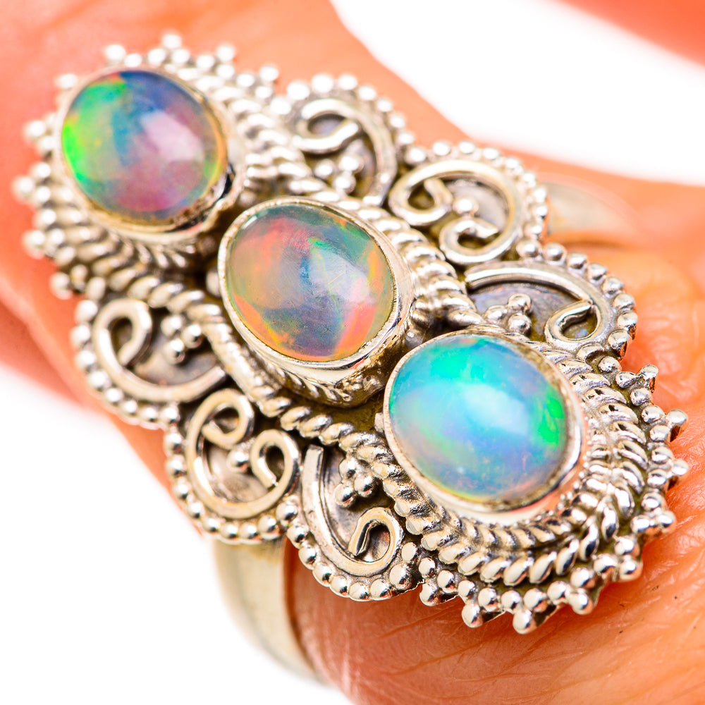 Ethiopian Opal Rings handcrafted by Ana Silver Co - RING127978