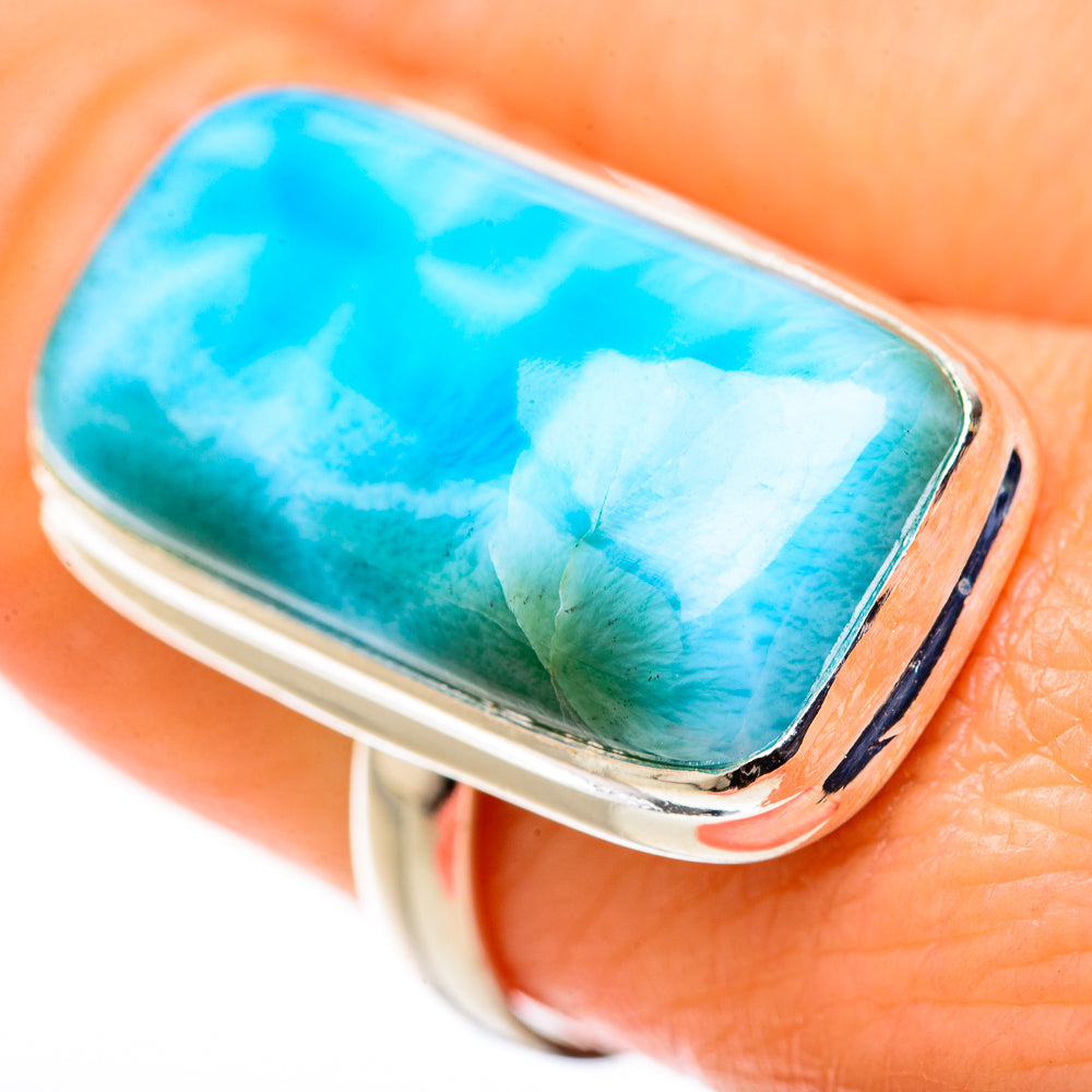 Larimar Rings handcrafted by Ana Silver Co - RING127982