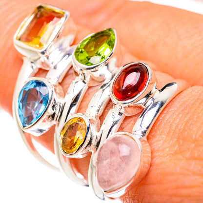 Rainbow Moonstone Rings handcrafted by Ana Silver Co - RING127997