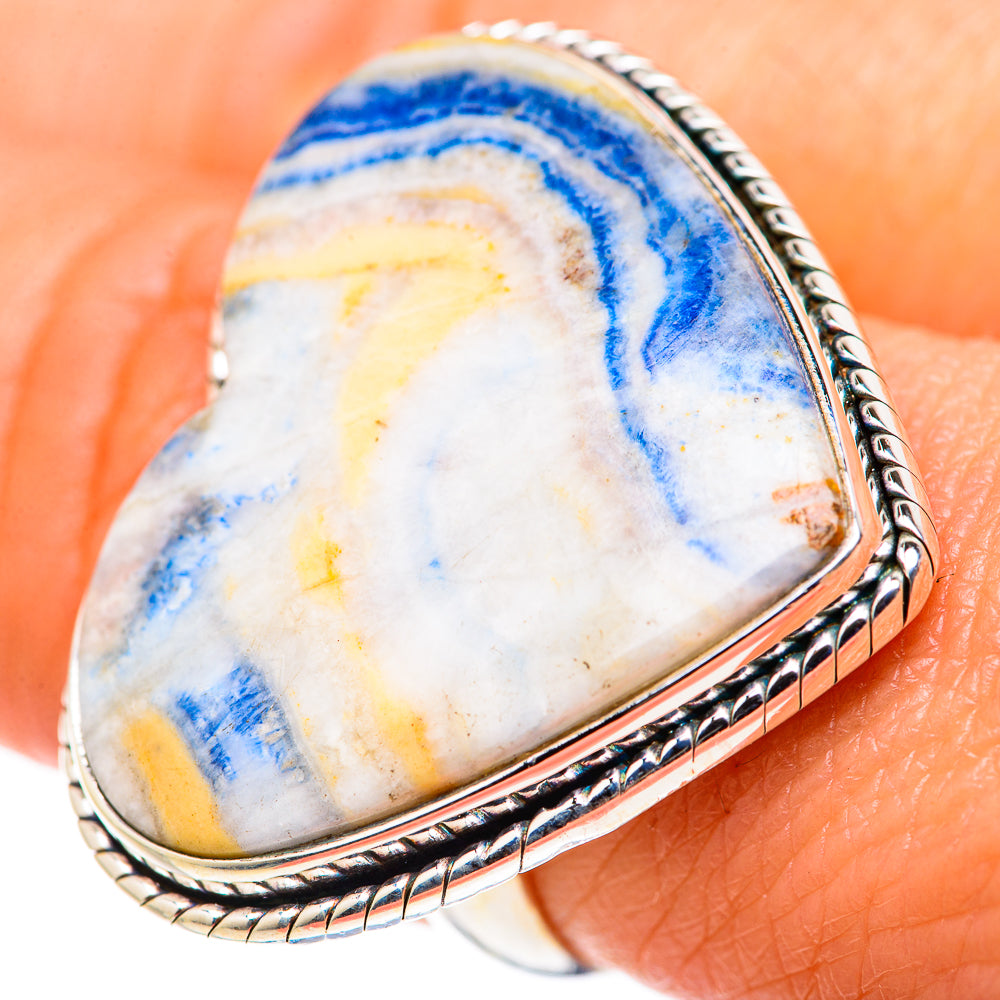 Blue Scheelite Rings handcrafted by Ana Silver Co - RING128002
