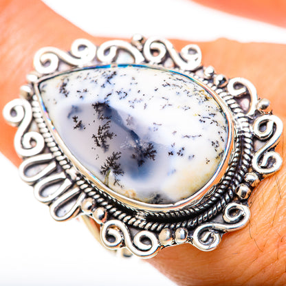 Dendritic Opal Rings handcrafted by Ana Silver Co - RING128007