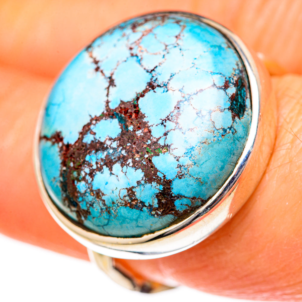 Tibetan Turquoise Rings handcrafted by Ana Silver Co - RING128011