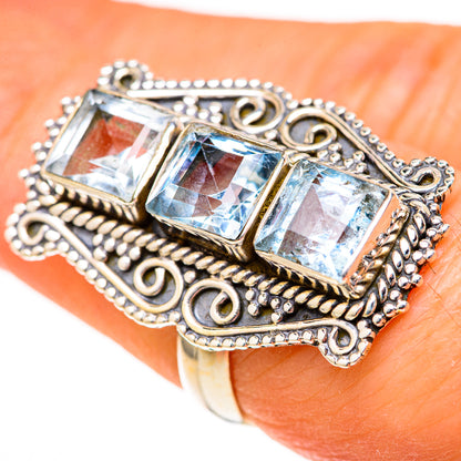 Blue Topaz Rings handcrafted by Ana Silver Co - RING128013