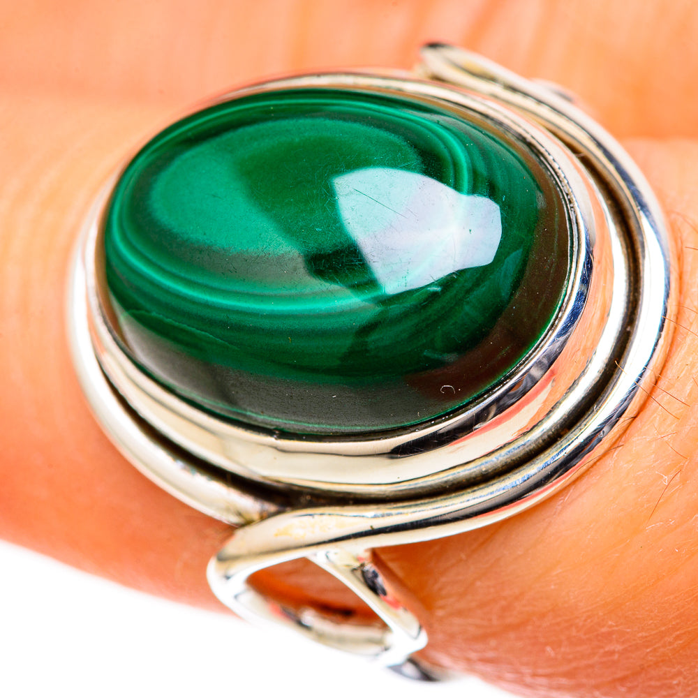 Malachite Rings handcrafted by Ana Silver Co - RING128015