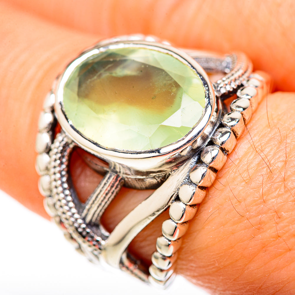 Prehnite Rings handcrafted by Ana Silver Co - RING128018