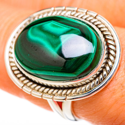 Malachite Rings handcrafted by Ana Silver Co - RING128019