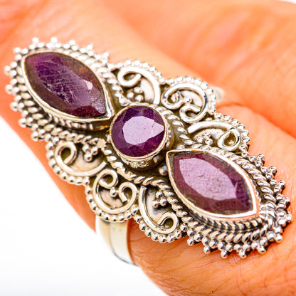Red Sillimanite Rings handcrafted by Ana Silver Co - RING128023
