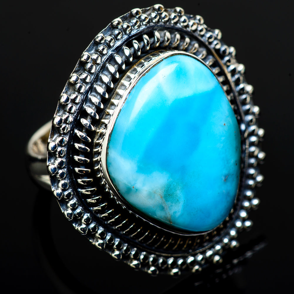 Larimar Rings handcrafted by Ana Silver Co - RING12803