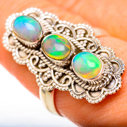 Ethiopian Opal Rings handcrafted by Ana Silver Co - RING128033