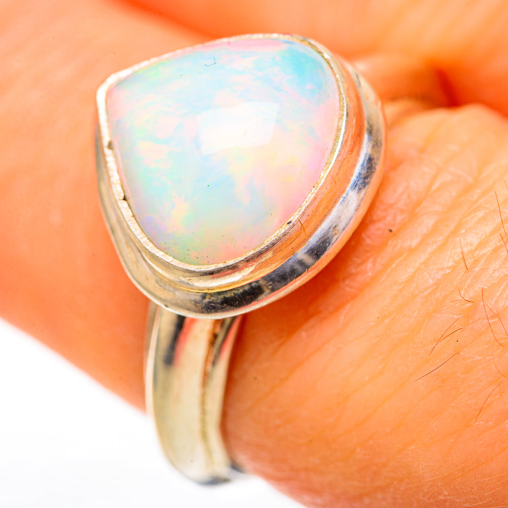 Ethiopian Opal Rings handcrafted by Ana Silver Co - RING128034