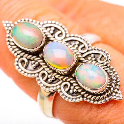 Ethiopian Opal Rings handcrafted by Ana Silver Co - RING128035