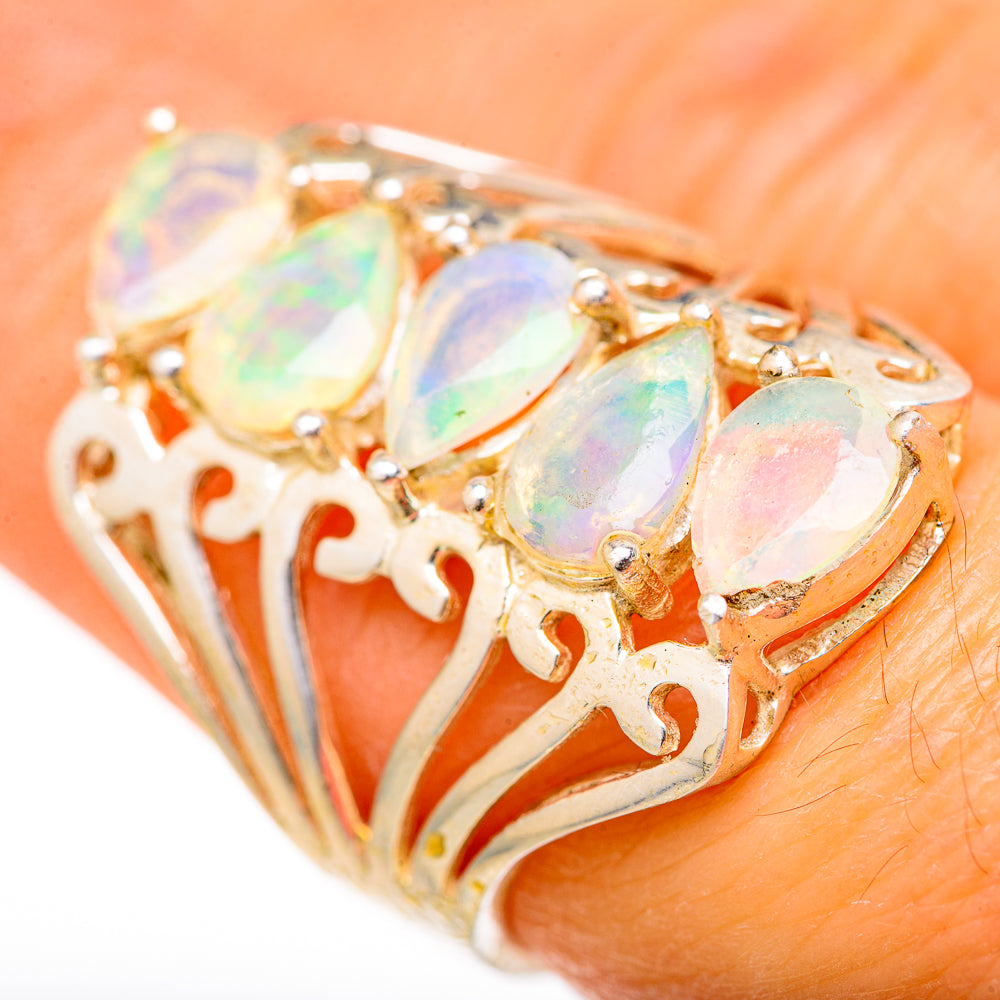 Ethiopian Opal Rings handcrafted by Ana Silver Co - RING128036