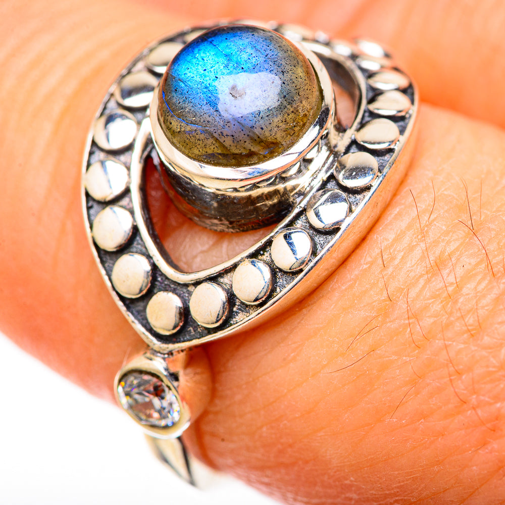 Labradorite Rings handcrafted by Ana Silver Co - RING128039