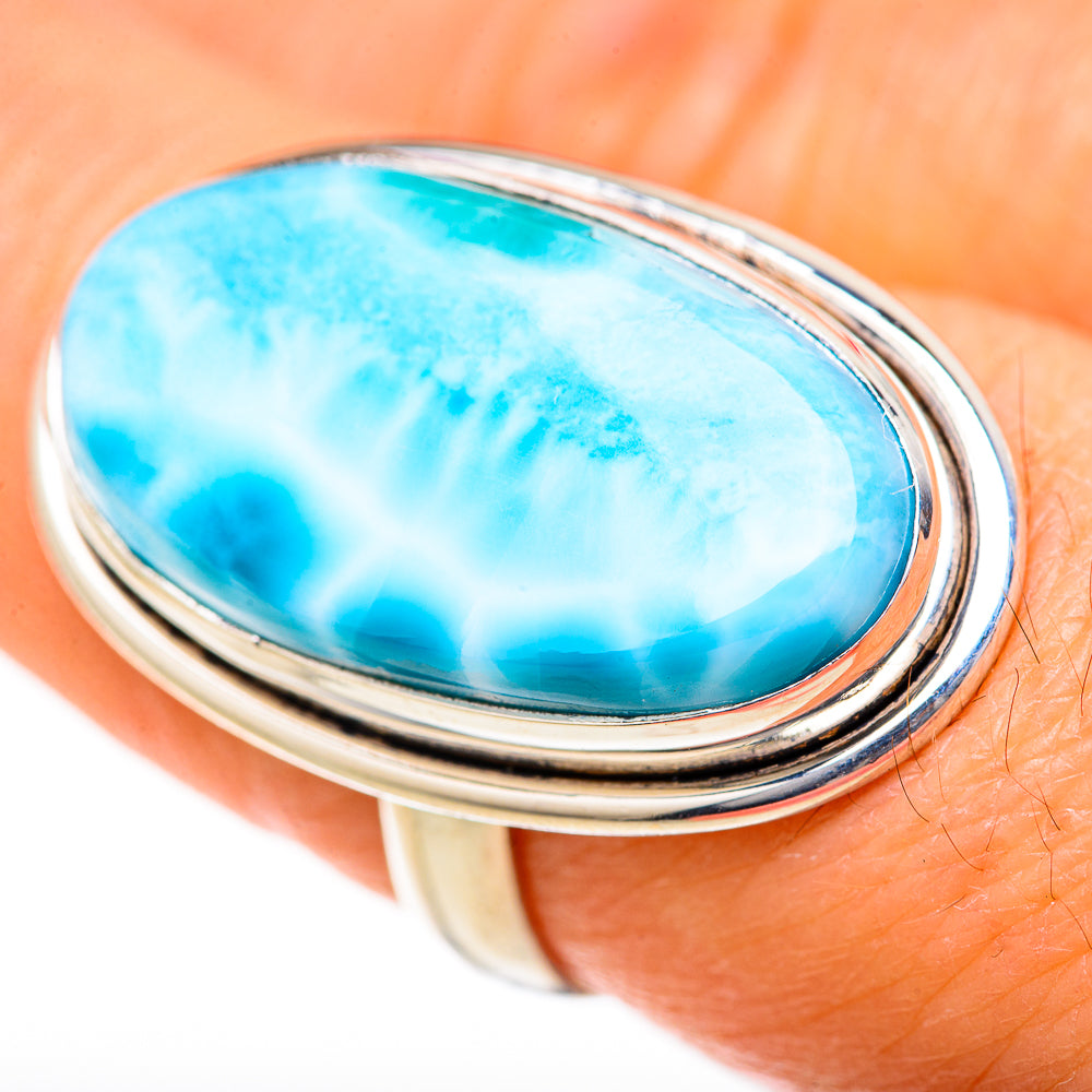 Larimar Rings handcrafted by Ana Silver Co - RING128040
