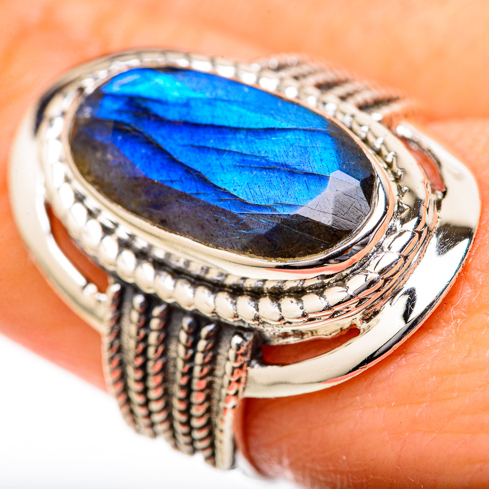 Labradorite Rings handcrafted by Ana Silver Co - RING128041