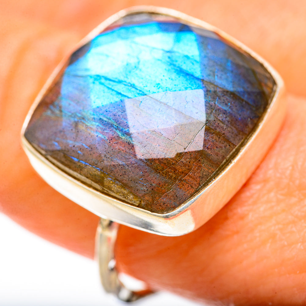 Labradorite Rings handcrafted by Ana Silver Co - RING128042