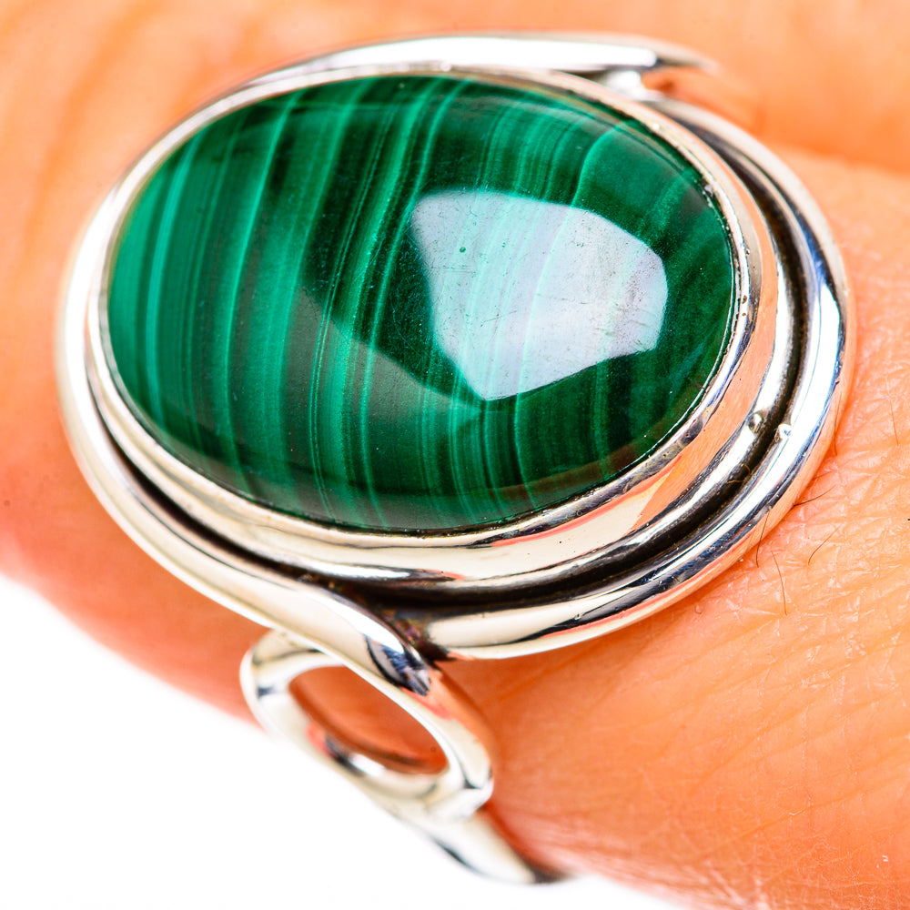 Malachite Rings handcrafted by Ana Silver Co - RING128047