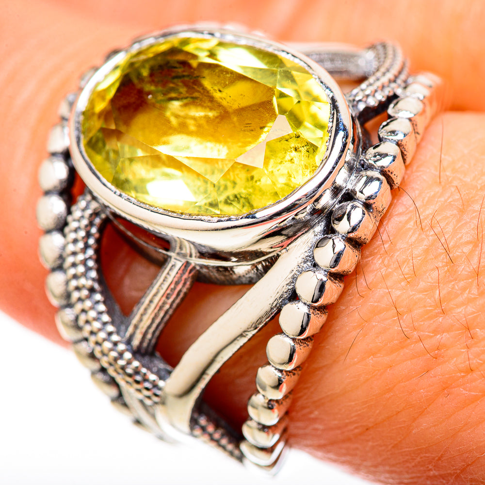 Lemon Quartz Rings handcrafted by Ana Silver Co - RING128068