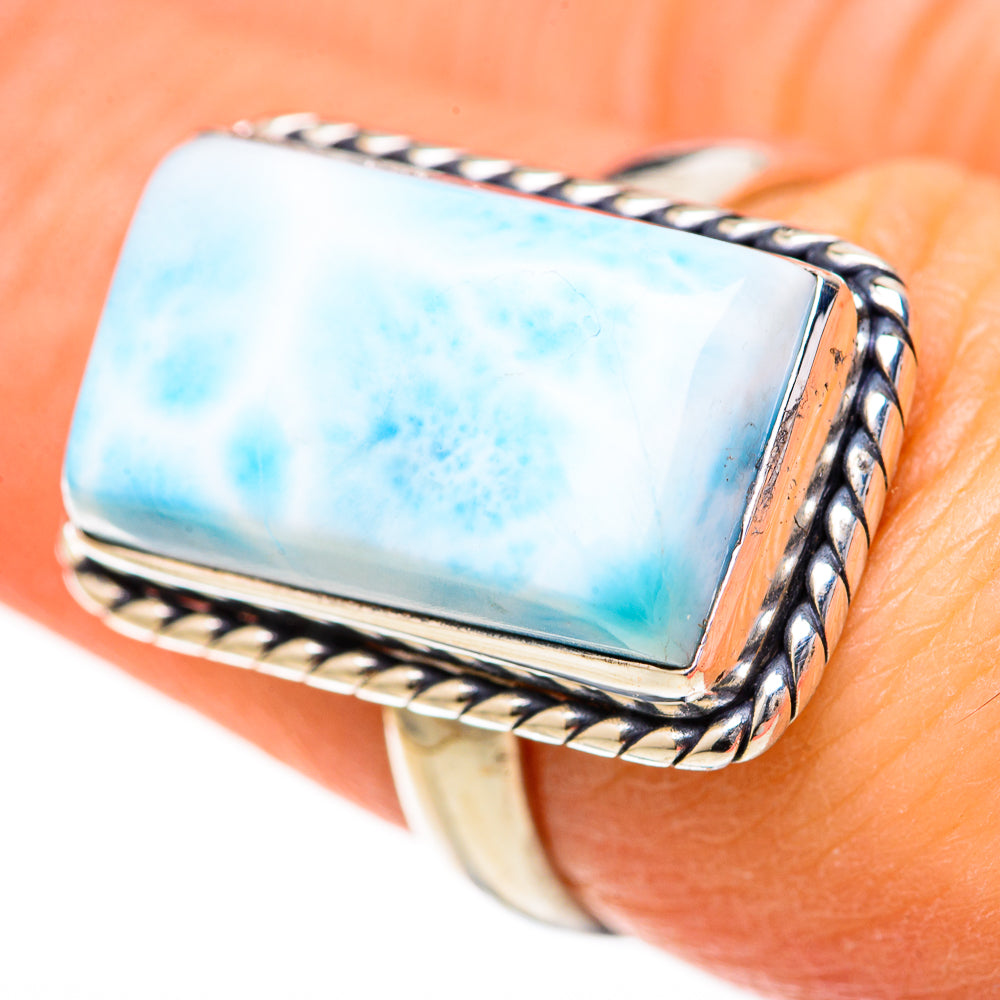 Larimar Rings handcrafted by Ana Silver Co - RING128069