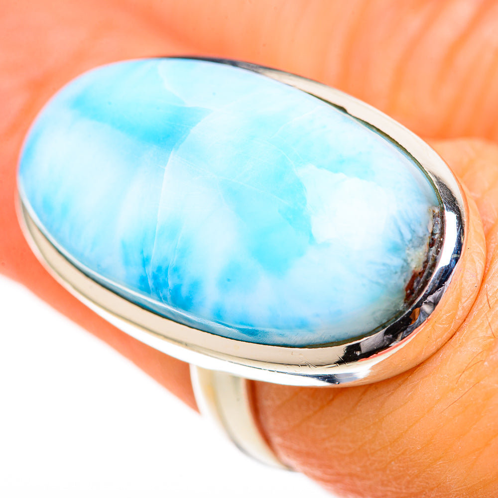 Larimar Rings handcrafted by Ana Silver Co - RING128071