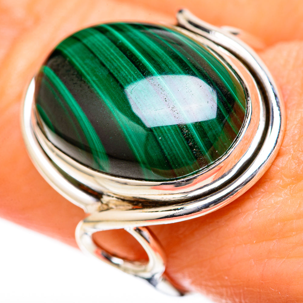 Malachite Rings handcrafted by Ana Silver Co - RING128077