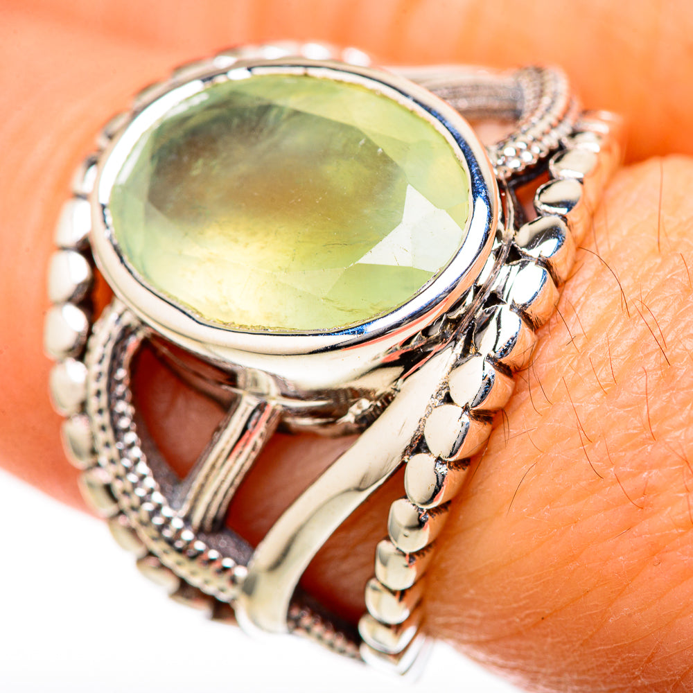 Prehnite Rings handcrafted by Ana Silver Co - RING128078