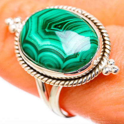 Malachite Rings handcrafted by Ana Silver Co - RING128079