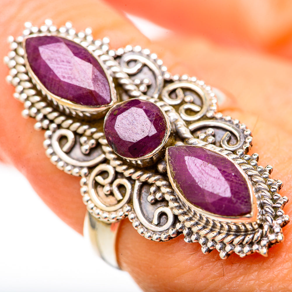 Red Sillimanite Rings handcrafted by Ana Silver Co - RING128082