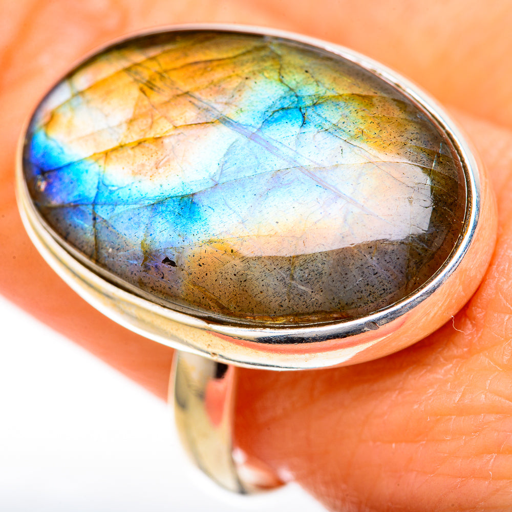 Labradorite Rings handcrafted by Ana Silver Co - RING128086