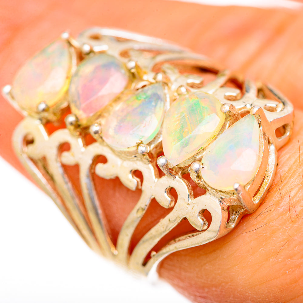 Ethiopian Opal Rings handcrafted by Ana Silver Co - RING128090