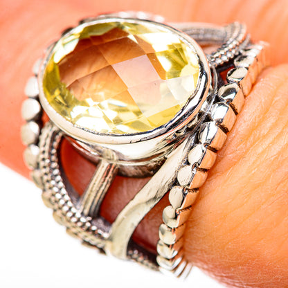 Lemon Quartz Rings handcrafted by Ana Silver Co - RING128093