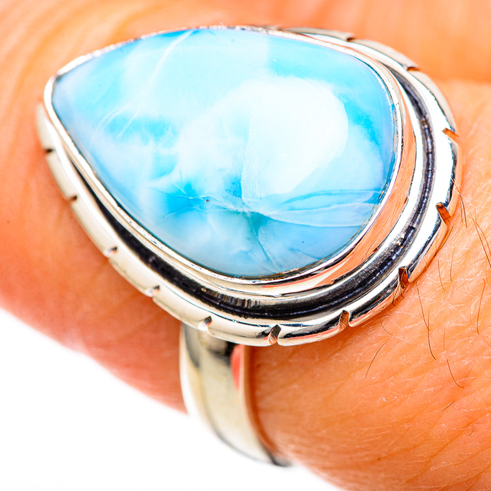 Larimar Rings handcrafted by Ana Silver Co - RING128094