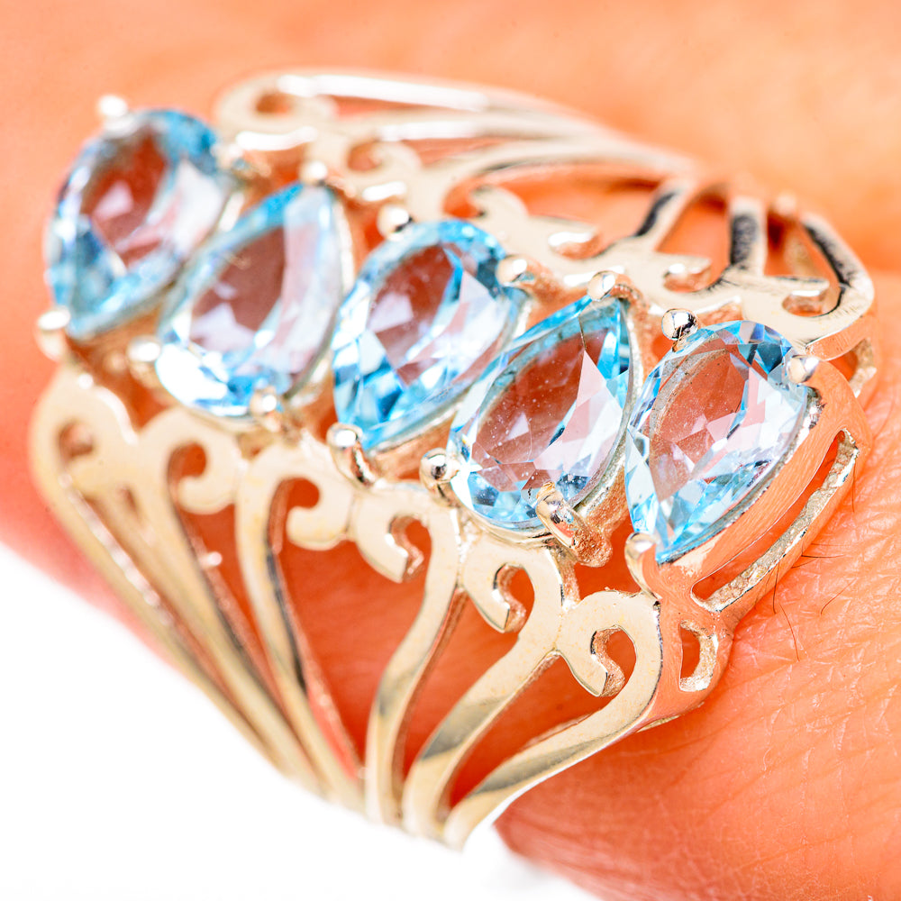 Blue Topaz Rings handcrafted by Ana Silver Co - RING128096