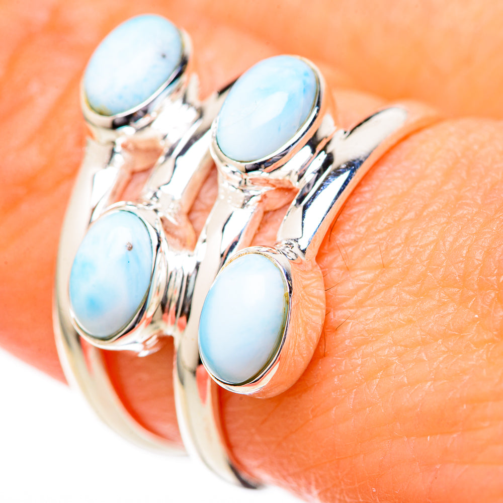 Larimar Rings handcrafted by Ana Silver Co - RING128098