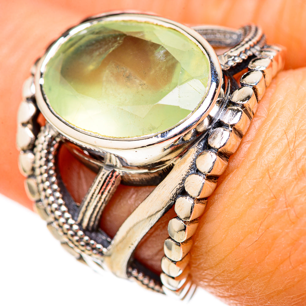 Prehnite Rings handcrafted by Ana Silver Co - RING128100