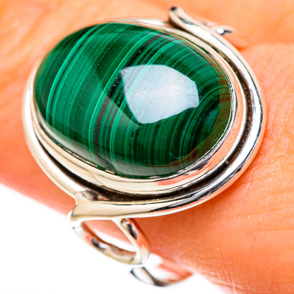 Malachite Rings handcrafted by Ana Silver Co - RING128102