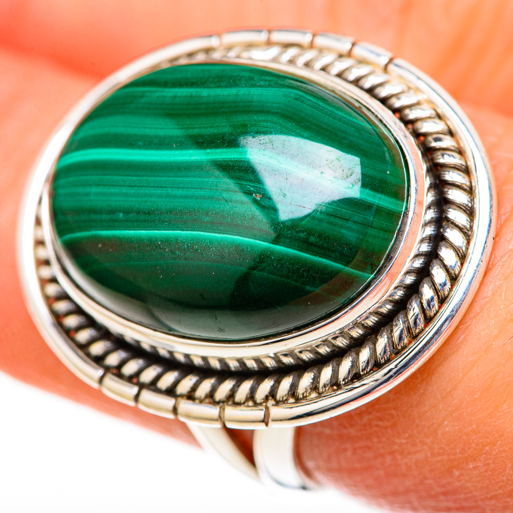 Malachite Rings handcrafted by Ana Silver Co - RING128104