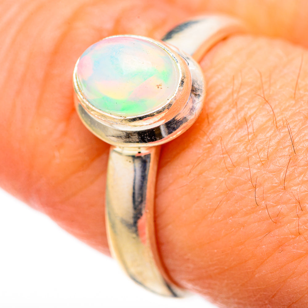 Ethiopian Opal Rings handcrafted by Ana Silver Co - RING128118