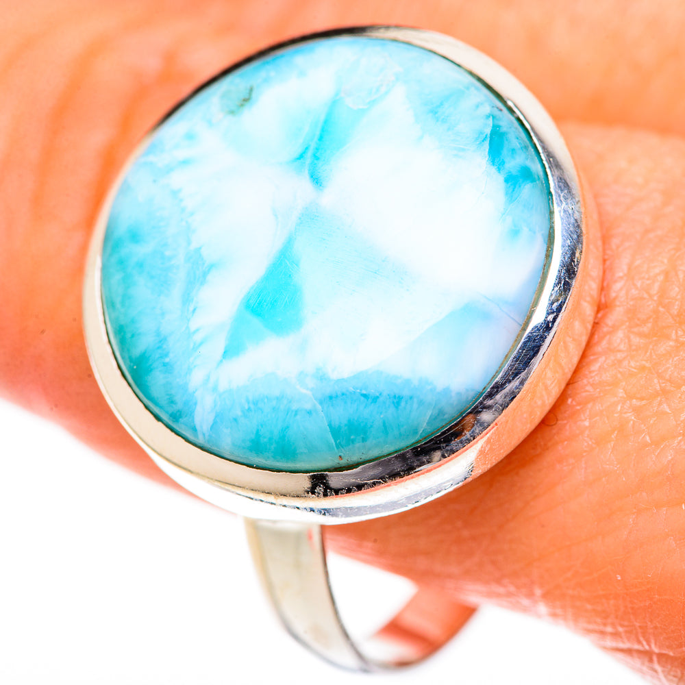 Larimar Rings handcrafted by Ana Silver Co - RING128120