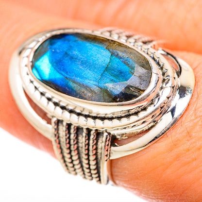 Labradorite Rings handcrafted by Ana Silver Co - RING128121