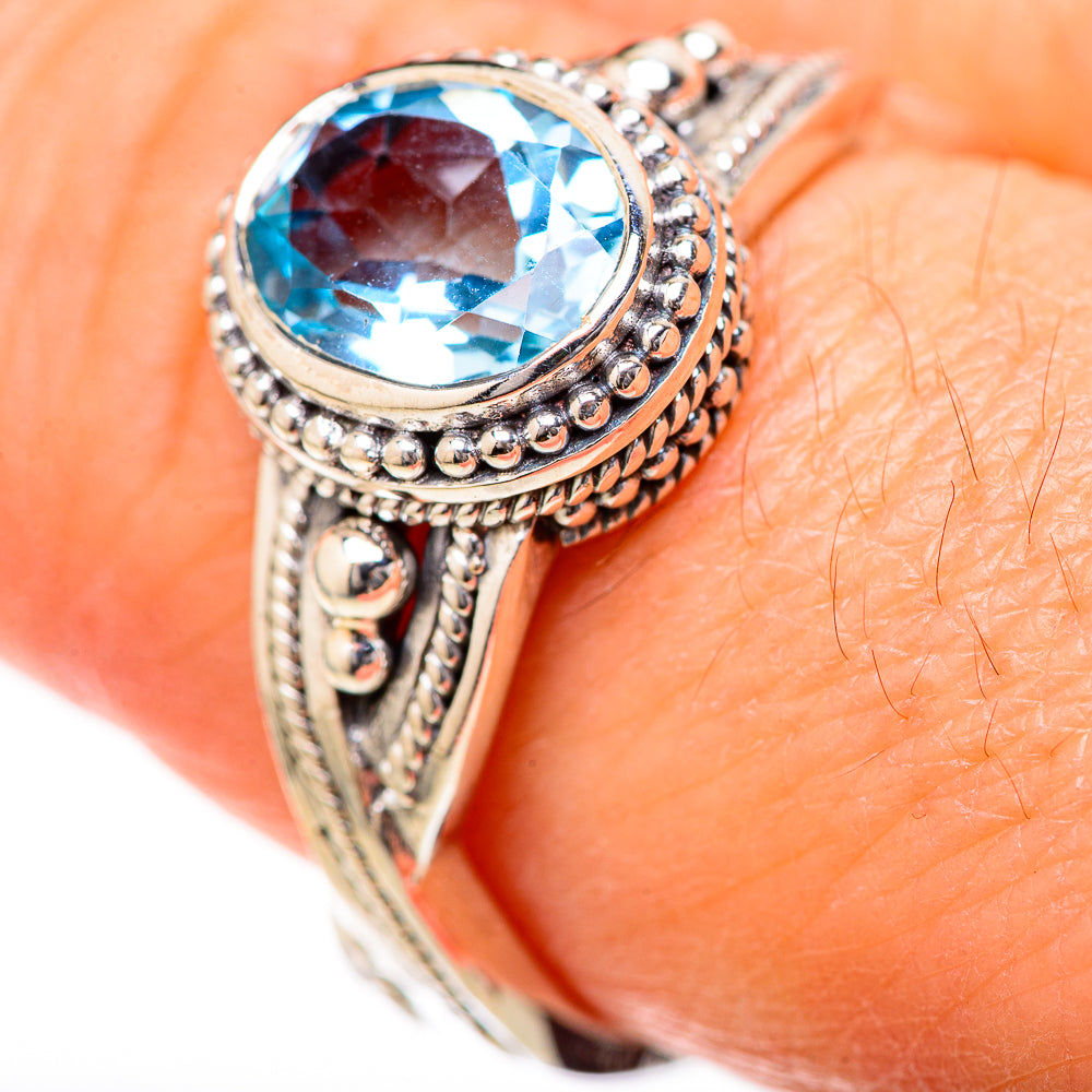 Blue Topaz Rings handcrafted by Ana Silver Co - RING128124