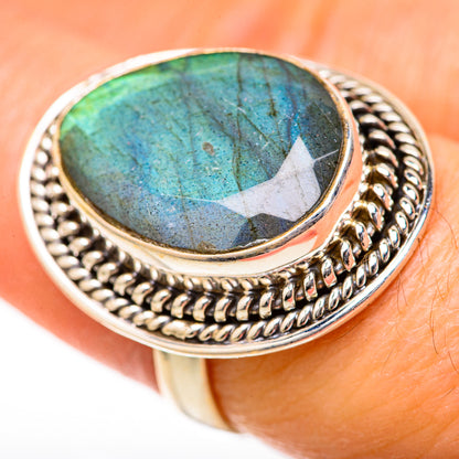 Labradorite Rings handcrafted by Ana Silver Co - RING128126