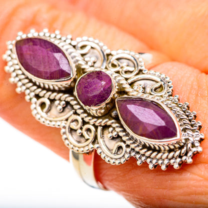 Red Sillimanite Rings handcrafted by Ana Silver Co - RING128132
