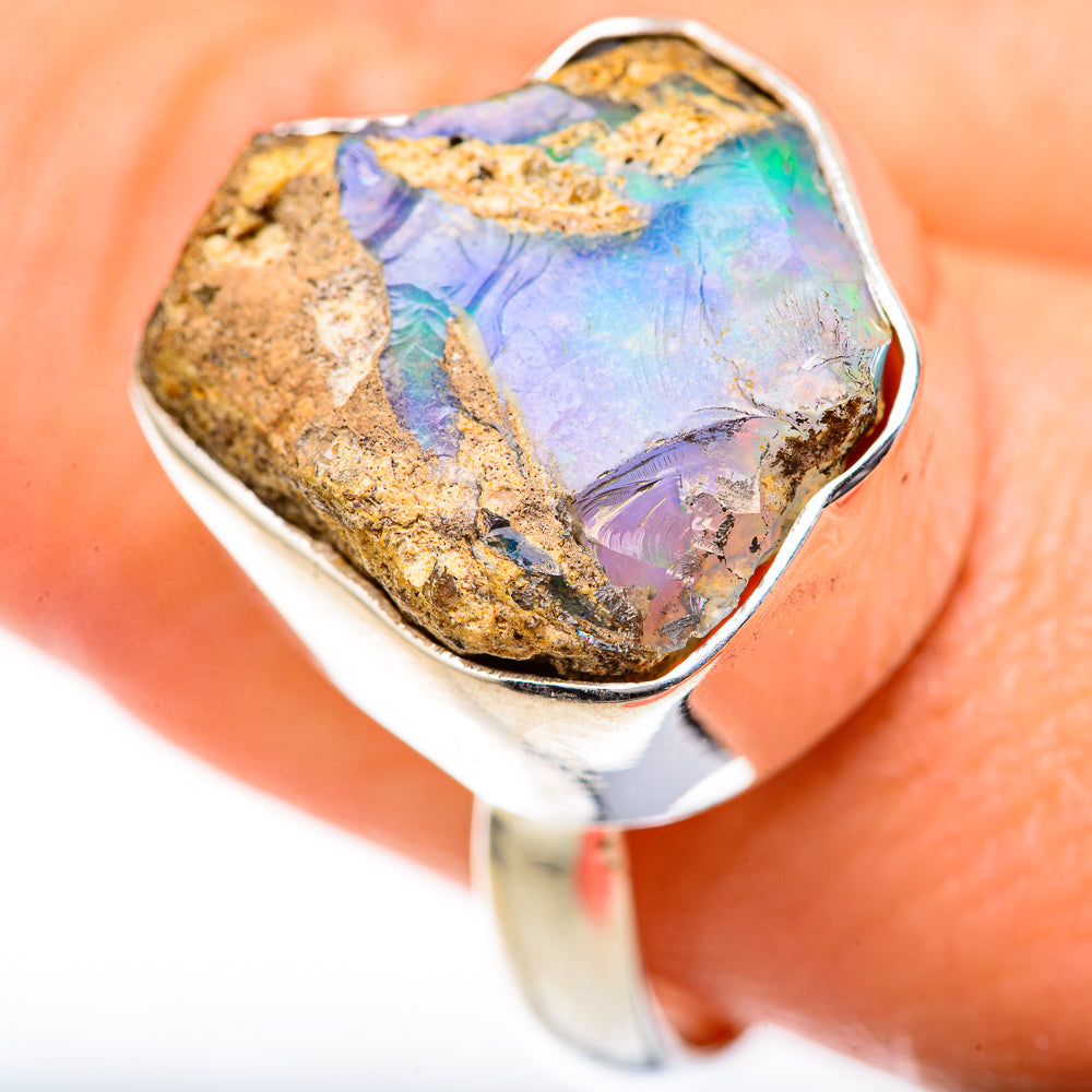 Ethiopian Opal Rings handcrafted by Ana Silver Co - RING128141