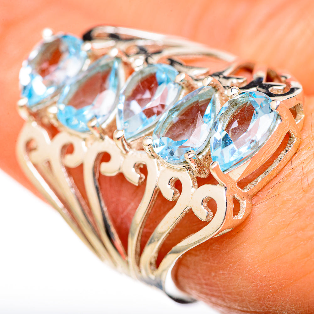 Blue Topaz Rings handcrafted by Ana Silver Co - RING128145
