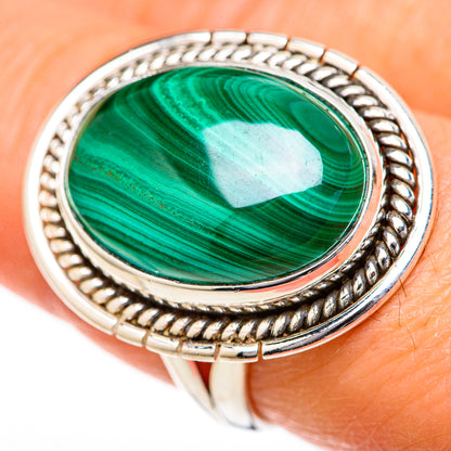 Malachite Rings handcrafted by Ana Silver Co - RING128151